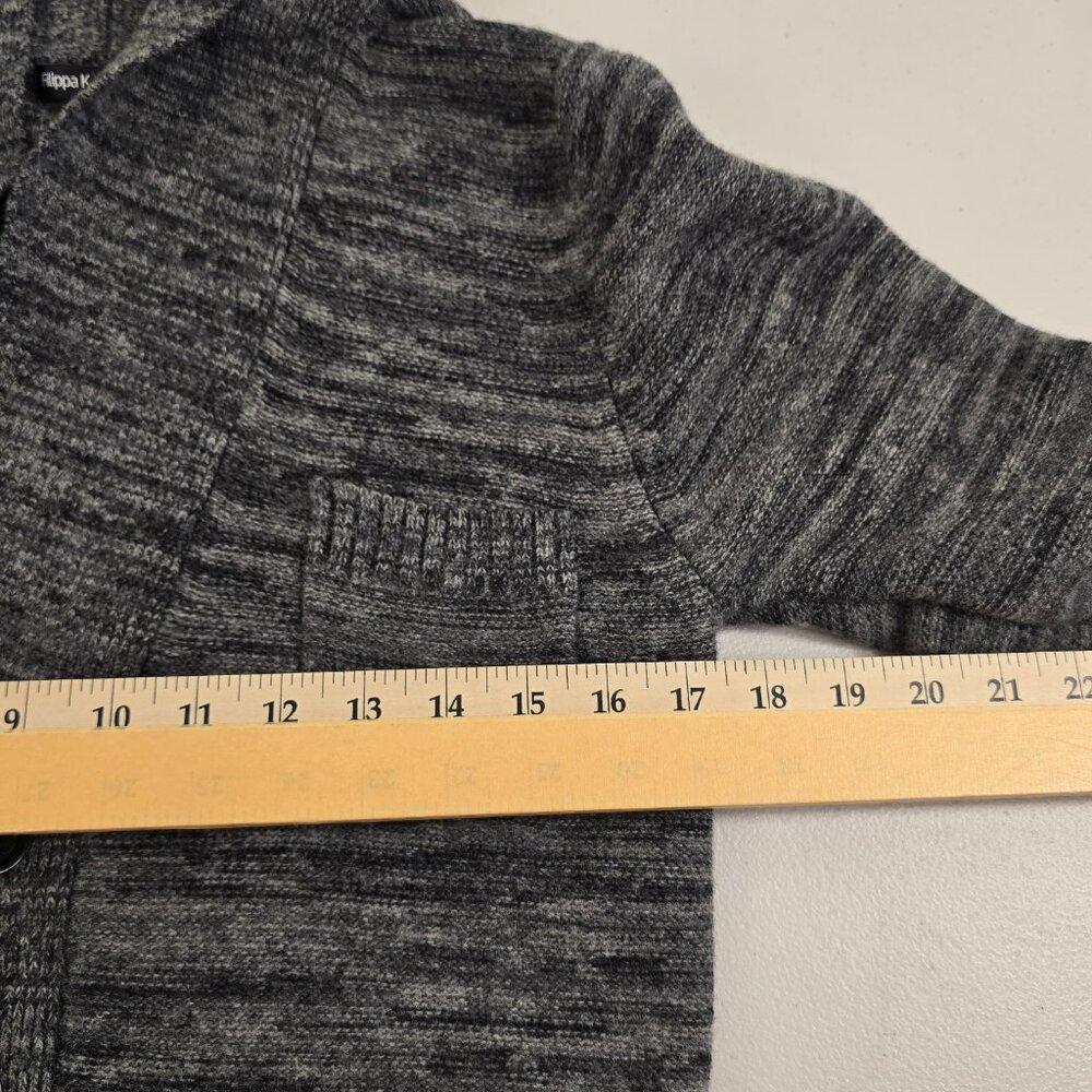 Filippa K Men's Wool  Laine  Cardigan Size Small Gray Black - Picture 6 of 9